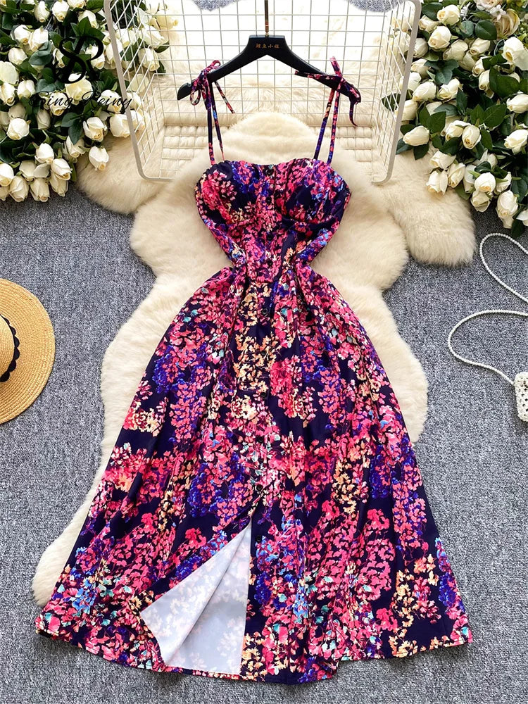 SINGREINY Vestidos Midi de Verano
